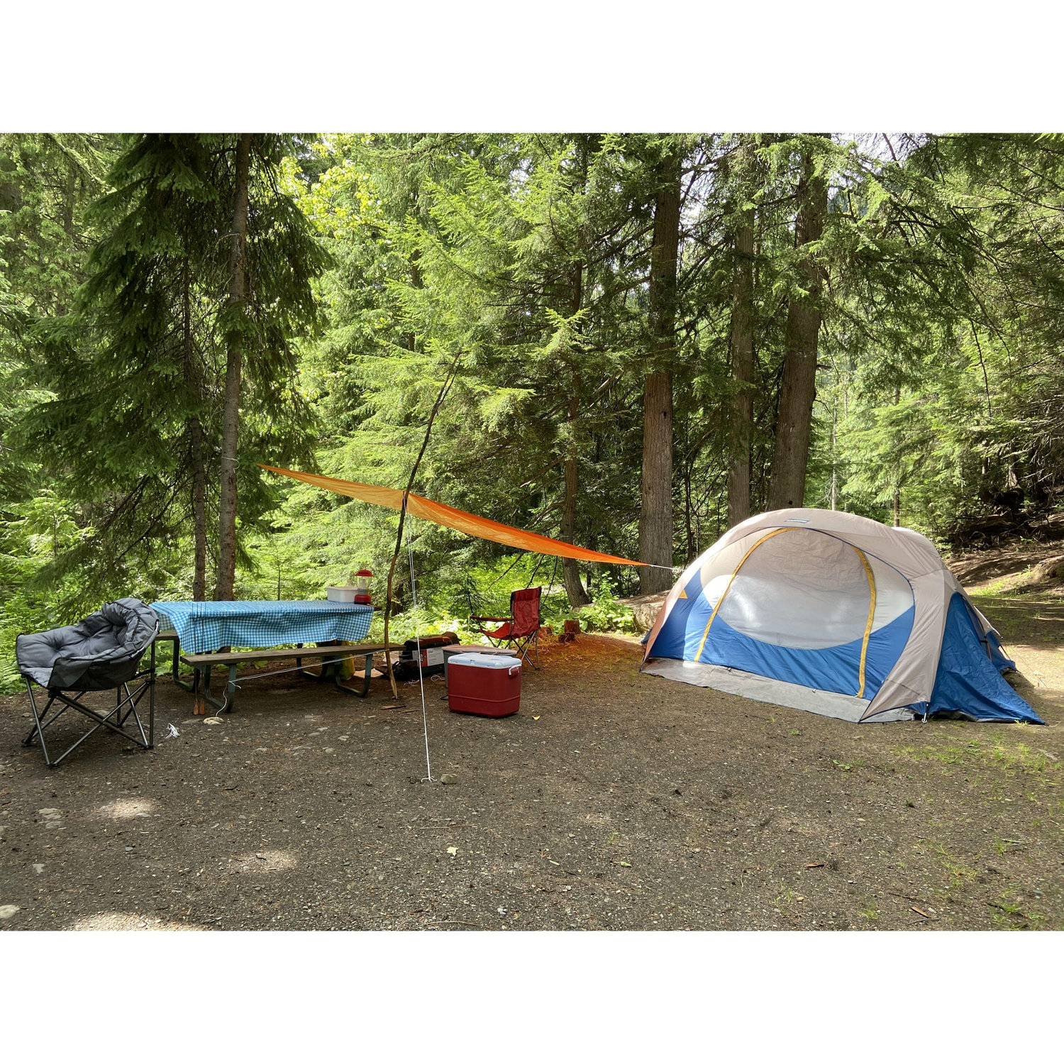 The first ever Britney and Kale camping setup