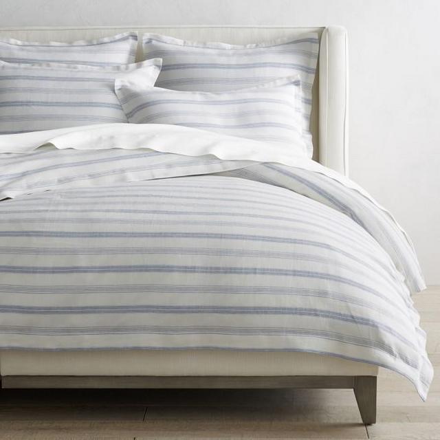 Chambers Linen Yarn Dye Stripe Duvet Cover & Shams