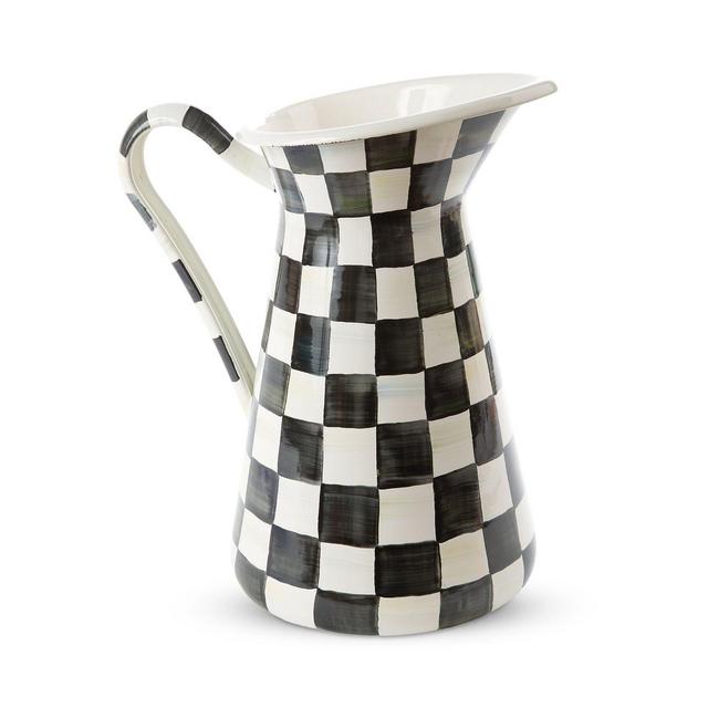 MacKenzie-Childs Courtly Check Enamel Practical Pitcher, Large