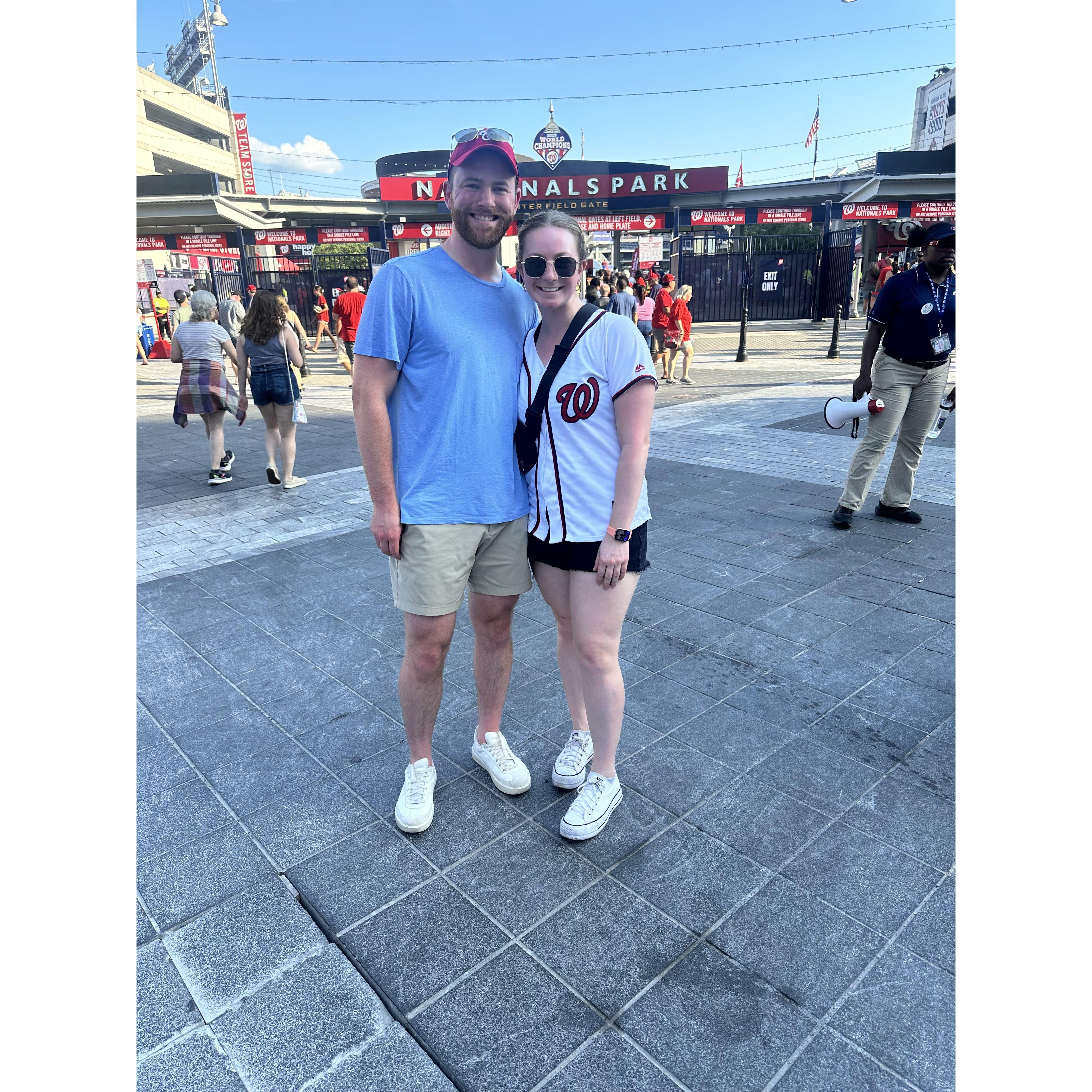Nationals game during Eli's internship summer in DC (July 2024)
