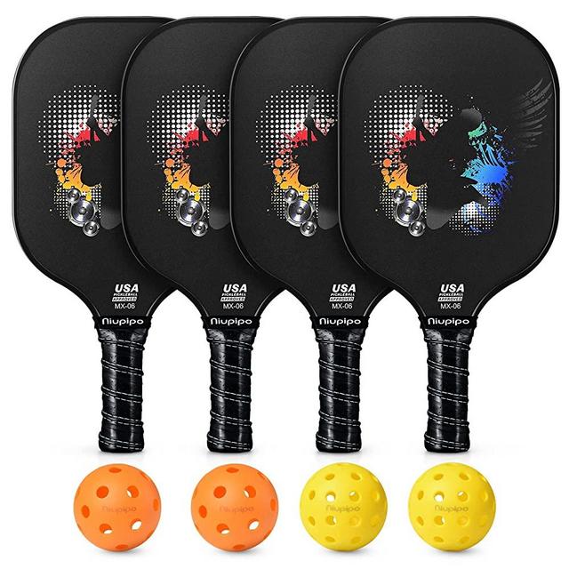 niupipo Pickleball Paddle, USAPA Approved Pro Graphite Pickleball Paddle/Paddles Set, Polypropylene Honeycomb Core, Cushion 4.25In Grip, Portable Bag/Paddle Cover, Lightweight Pickleball Racket