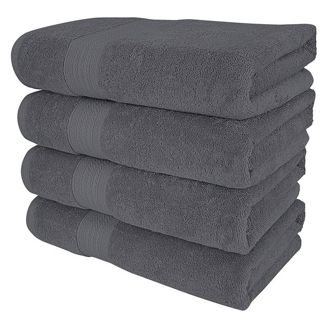 Kaufman - 4 Piece 100% Cotton Bath Towel Set | 54 x 30 in | 4 Luxury Bath Towels | Highly Absorbent & Quick Dry Towel | Thick & Soft Premium Bath Towels for Bathroom
