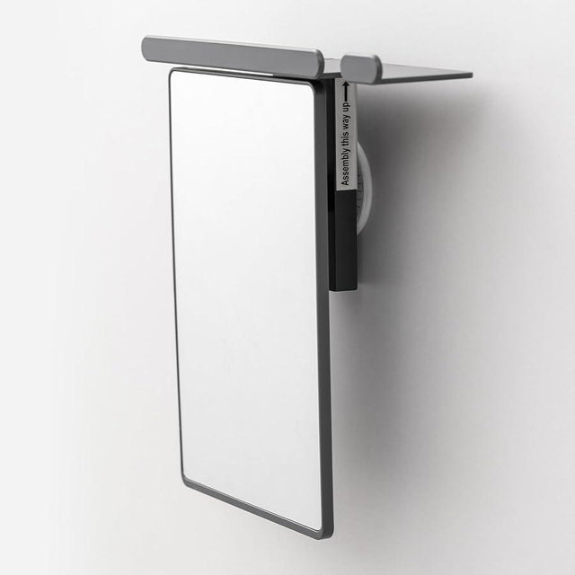 TAILI Shower Mirror Fogless for Shaving with Razor Holder, Anti-Fog with Powerful Suction Wall Mounted for Bathroom, Makeup Shave Mirror for Men & Women, Shatterproof & Removable, Grey