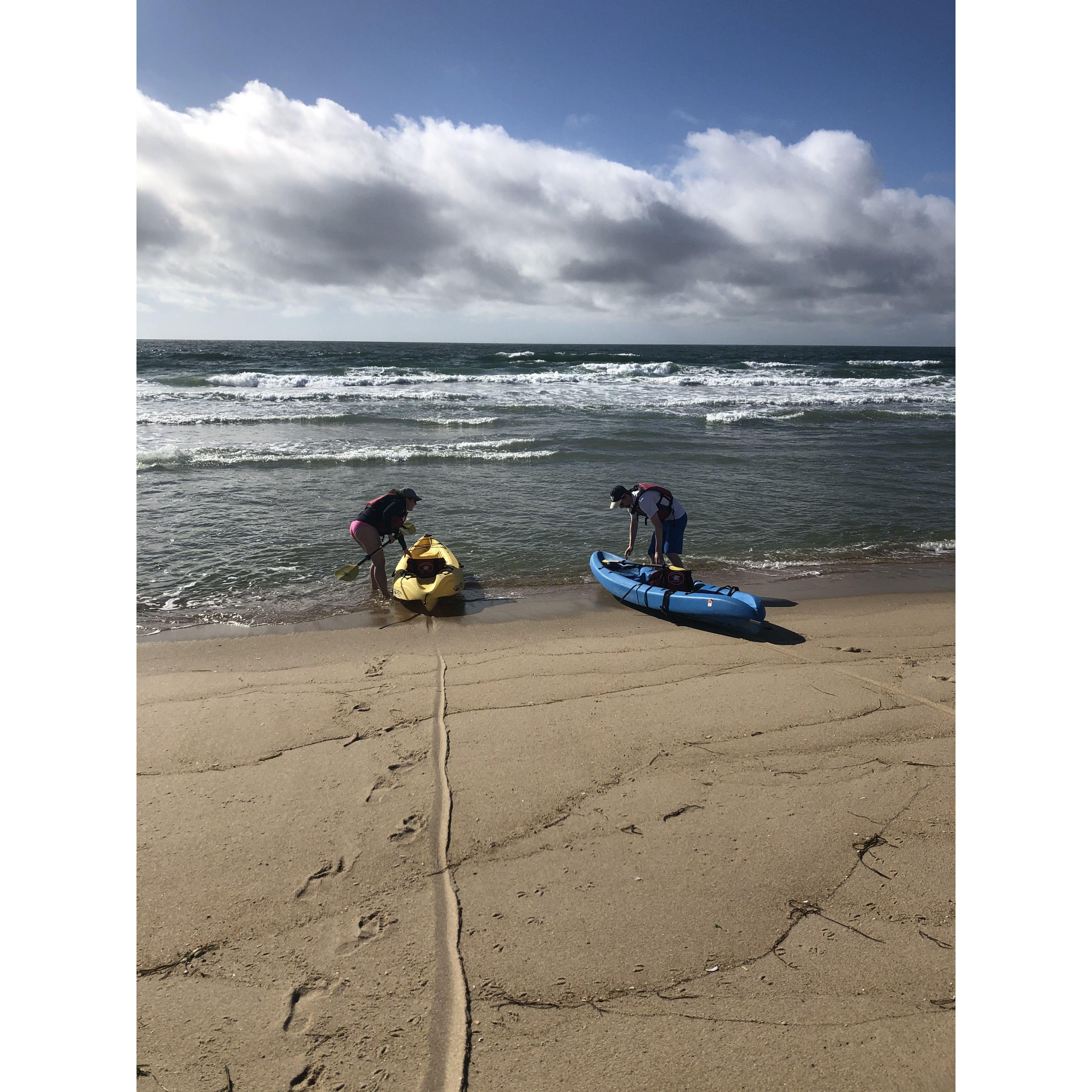 Olivia and Vince about get test their kayaking skills in New Jersey in 2022.