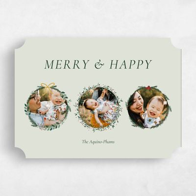 Green Ticket Holiday Card - Duval Wreath