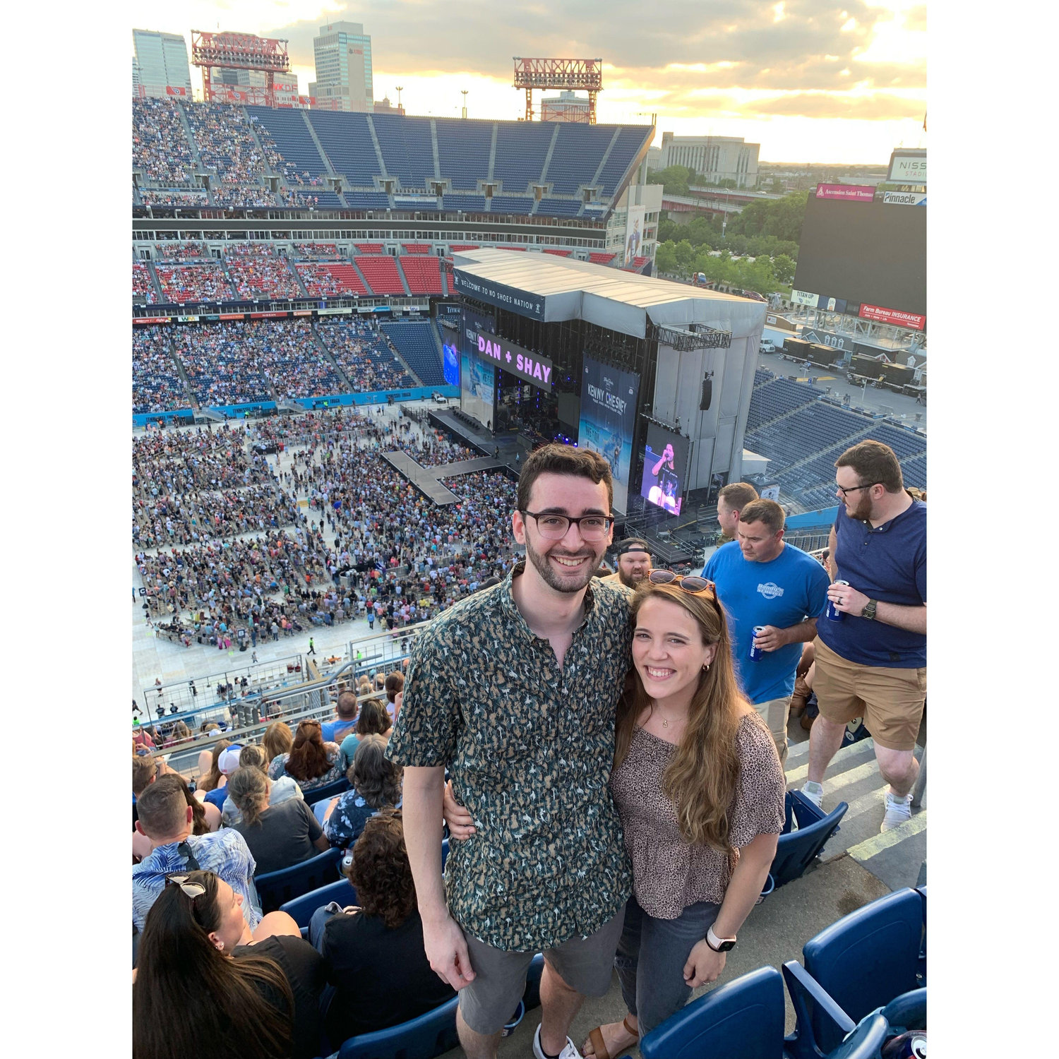 Some of our favorite things  to do - going to concerts and screaming all the words, skiing, golfing and having a beverage outdoors