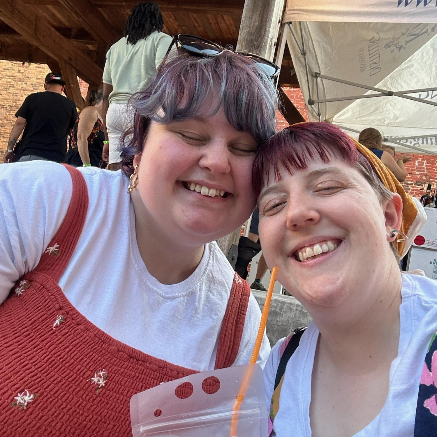 Hanging out at the Bourbon Festival in Old Town Winchester
