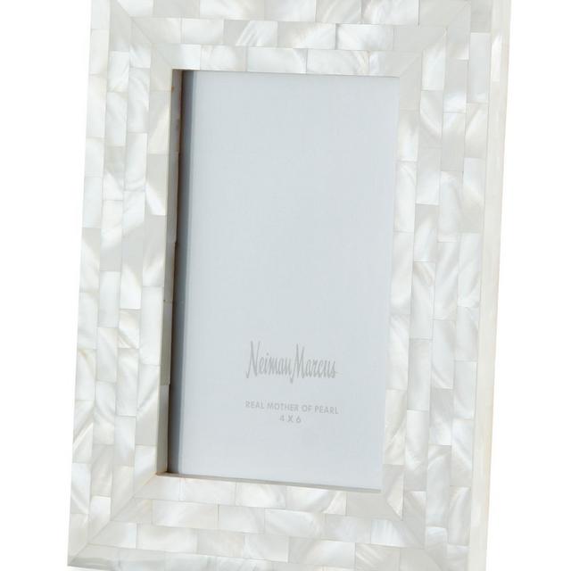 The Jws CollectionsMother-of-Pearl Picture Frame, White, 4" x 6"