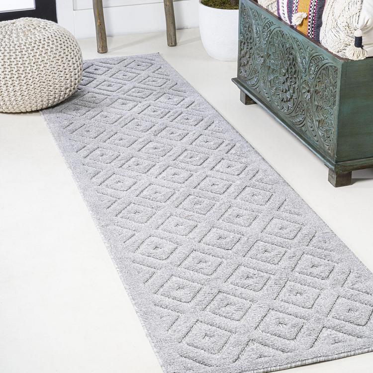 Portmany Diamond Trellis Indoor/Outdoor Runner Rug