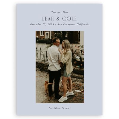 Sweet Blue Wedding Digital Save the Date - Glen Photo