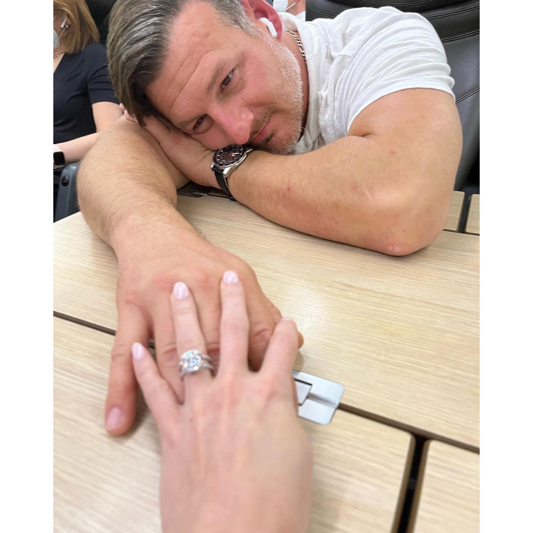Train ride in Italy as a newly engaged couple!