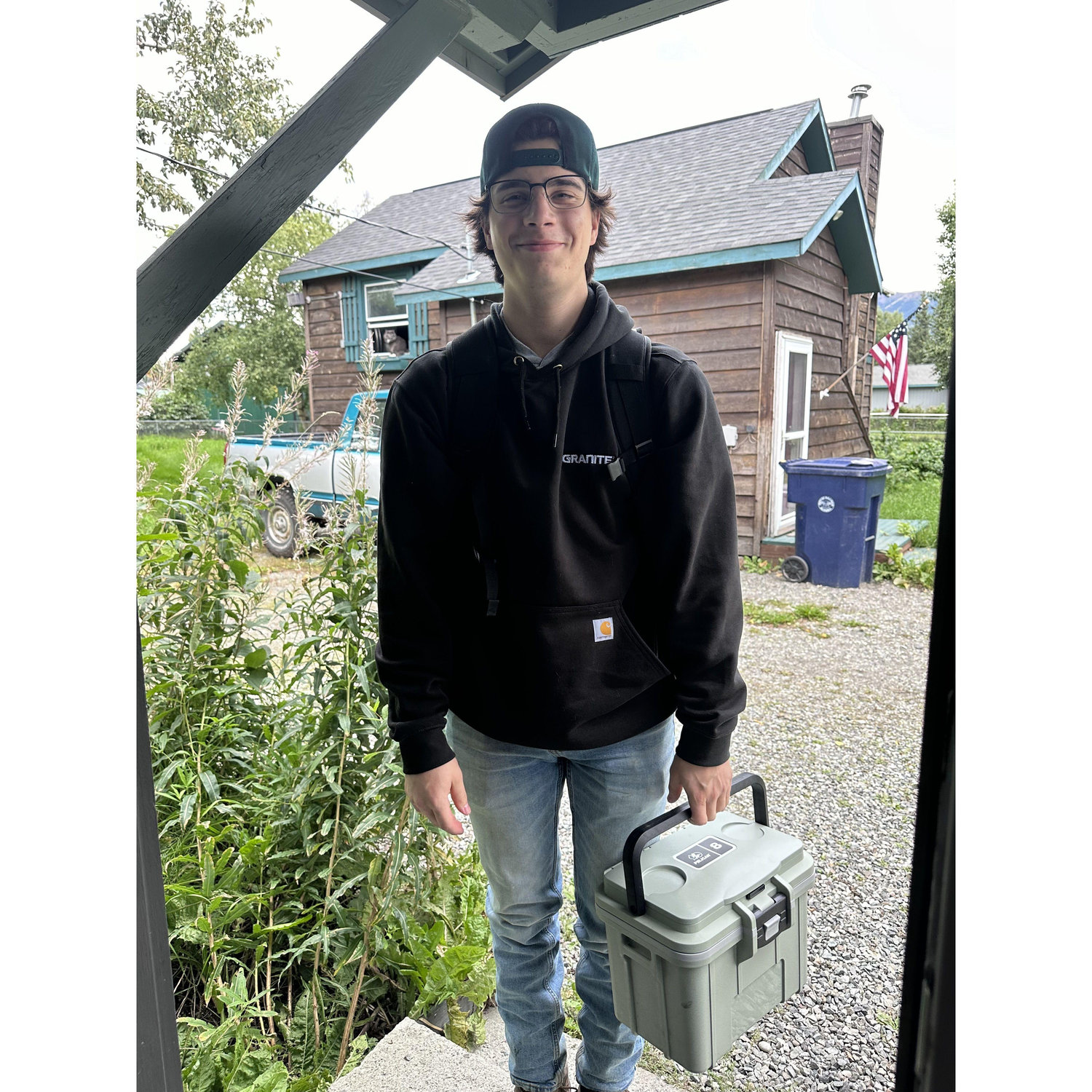 Jeremy's first day of work for Granite construction!