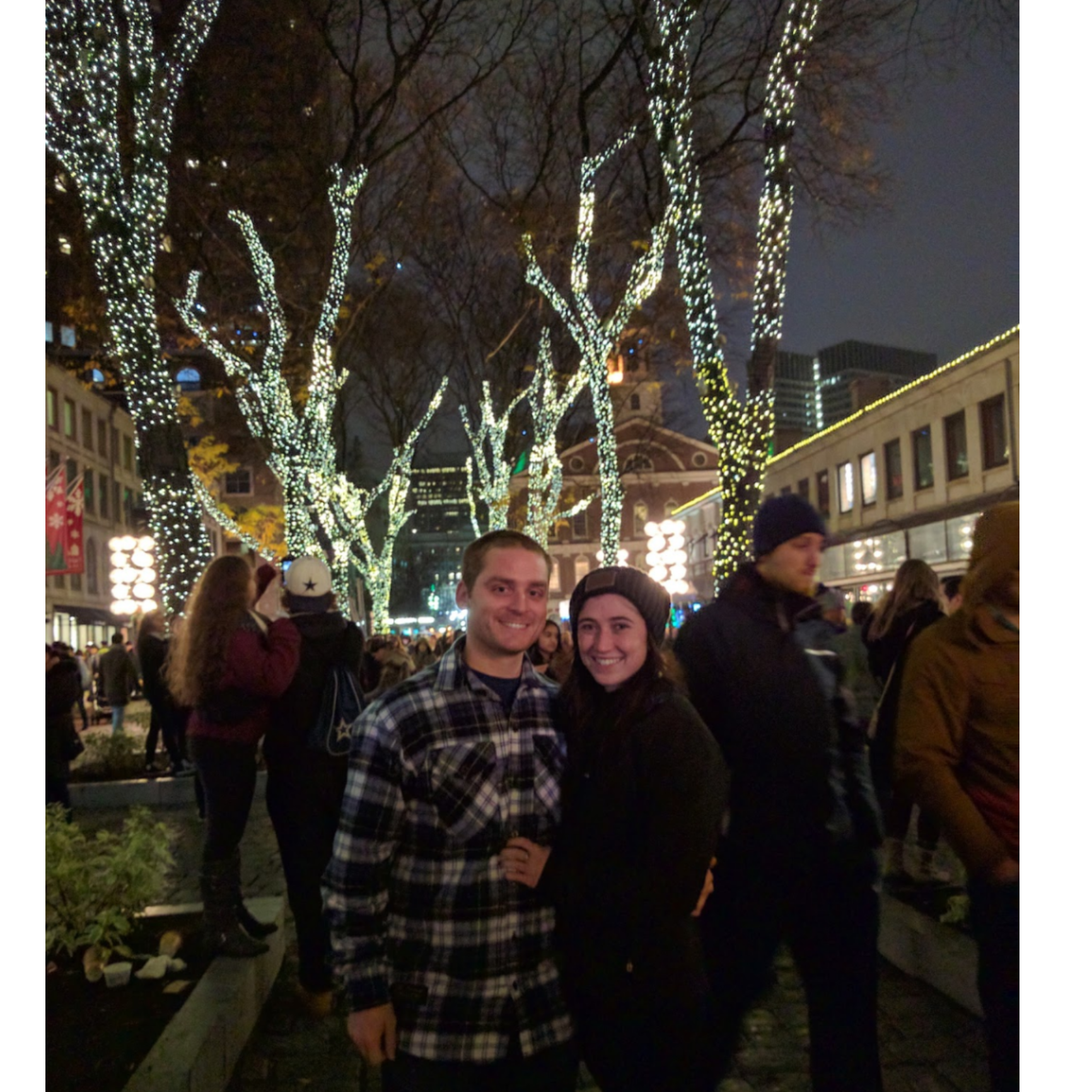 Our first official date (so says Jake)! Boston Christmas tree lighting 2016
