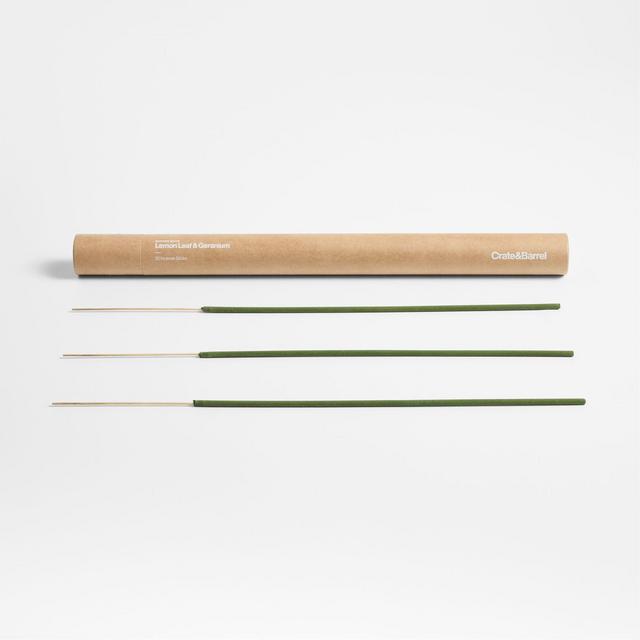 Garden Glow Lemon Leaf and Geranium Scented Bug Repellent Incense Sticks, Set of 30