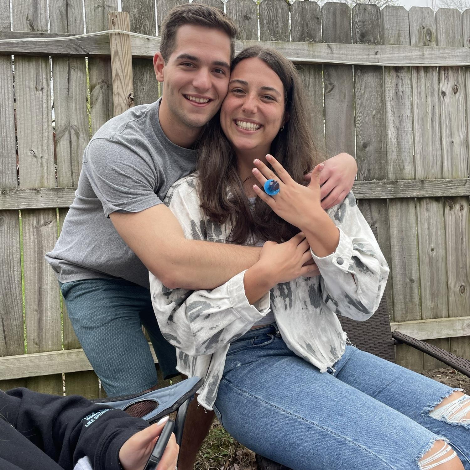 Kolby & I's fake engagement in college!!