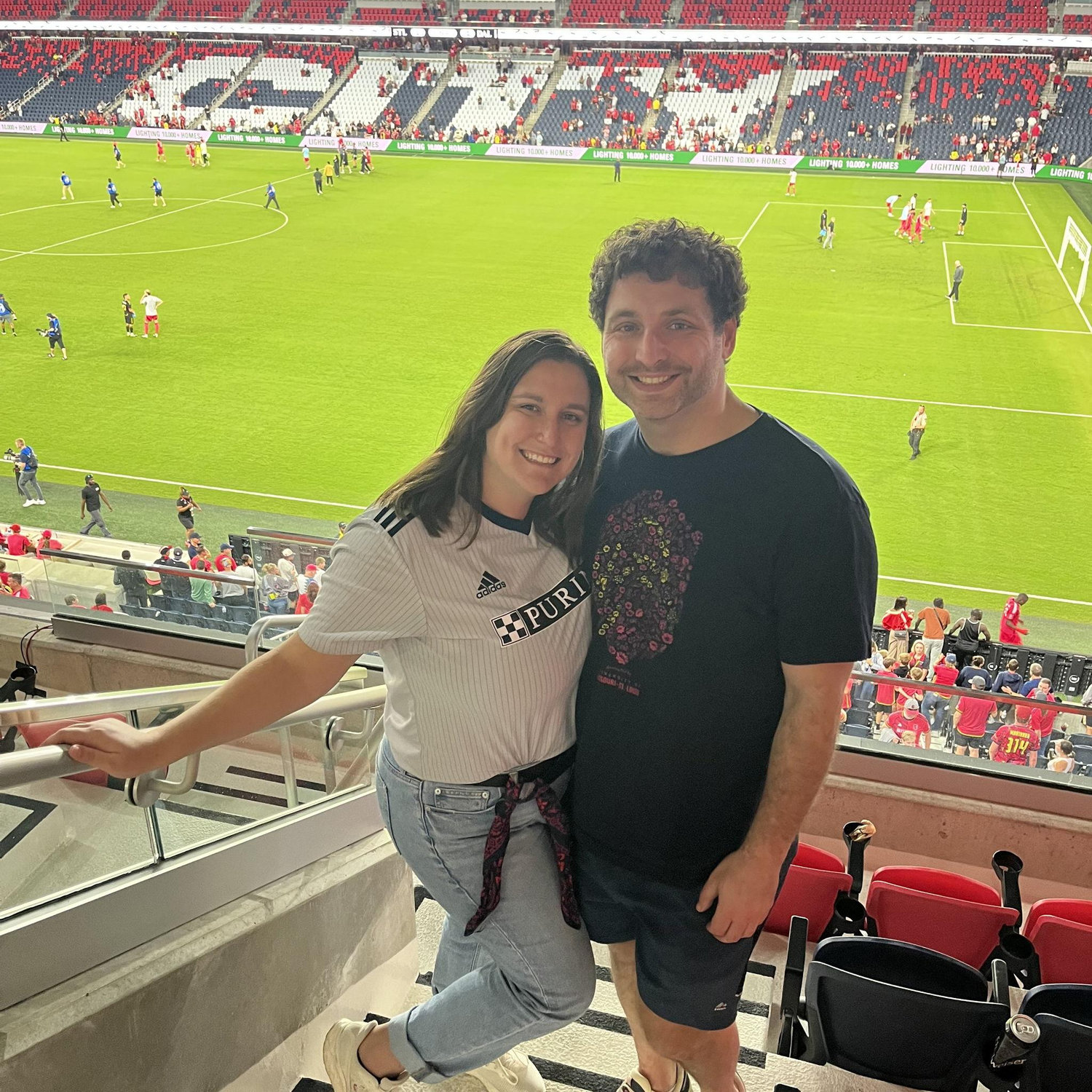 We're big fans of St. Louis City soccer. Lindsey got season tix for the first time in 2026 in supporter section!