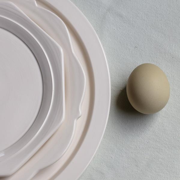 Frances Palmer Creamware Hand Cast Scallop Salad Plate