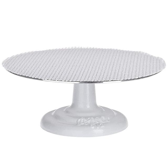 Ateco 612-PB Revolving Cake Decorating Stand, Aluminum Turntable and Cast Iron Base with Non-Slip Pad, 12-Inch