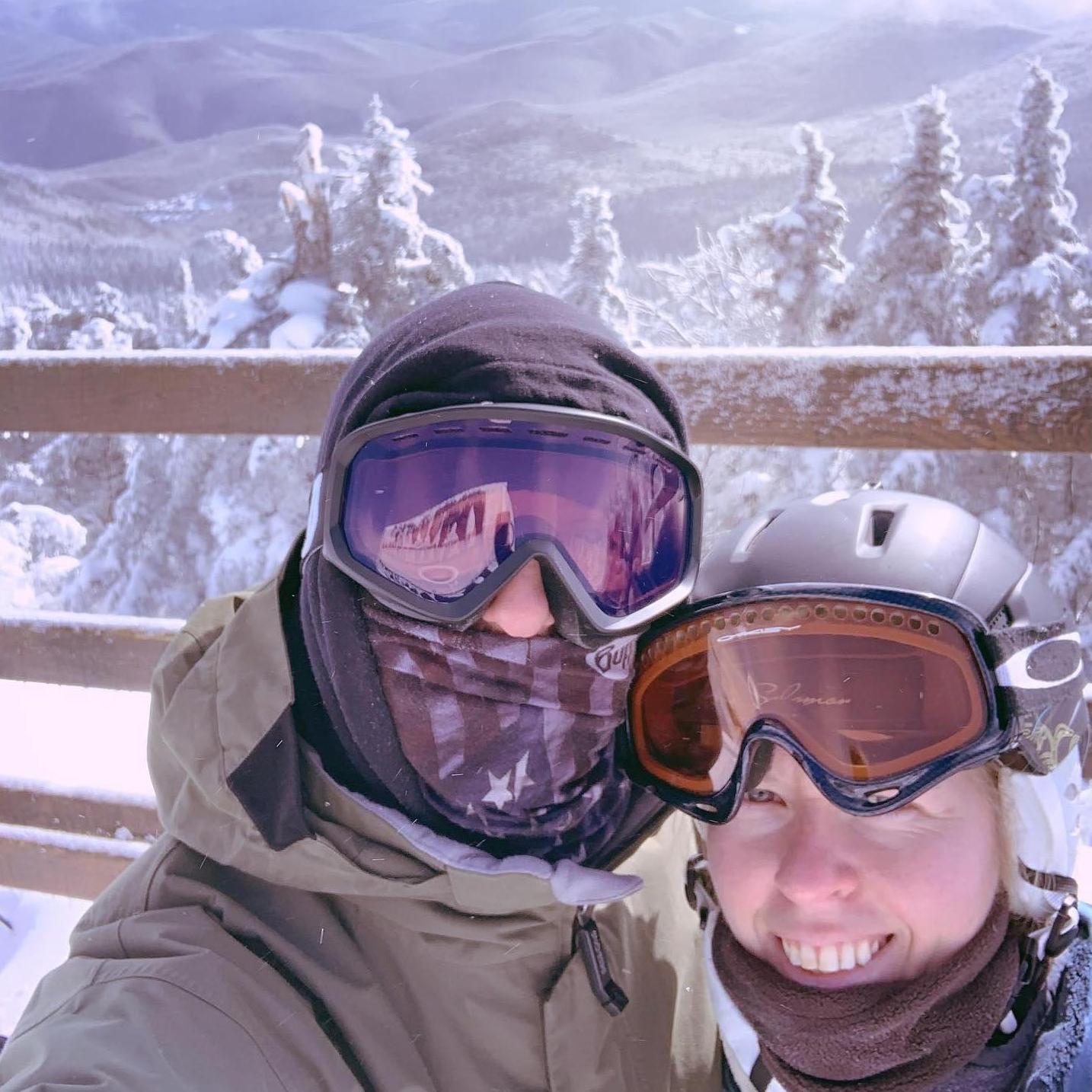 Snowboarding in Vermont.