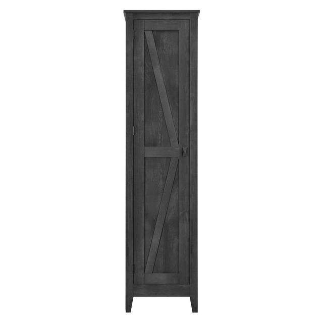 18" Brookside Wide Storage Cabinet Dark Gray Wash - Room & Joy