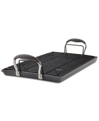 Anolon - Advanced Hard-Anodized Nonstick Double Burner Griddle & Non-Stick Rack