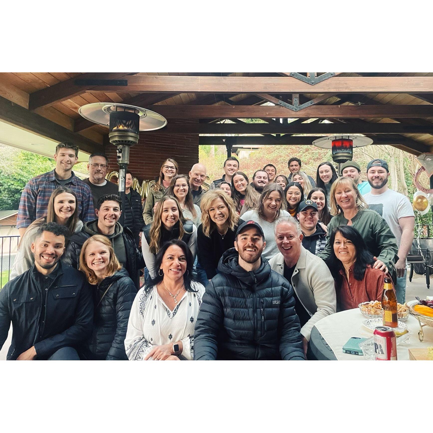 Celebrating our engagement with family & friends!