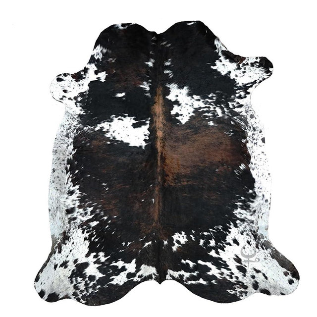 rodeo Genuine Cowhide Rug: Hand-Picked & Authentic Real Cowhide Rug for Country Home Decor - Cow Hide Rug Large Sized at 6x7ft - Cozy, Unique, Durable, Leather Cow Carpet Rugs - Dark Chocolate