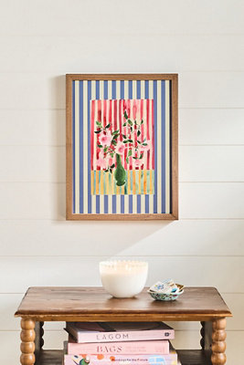Striped Florals #1 Wall Art