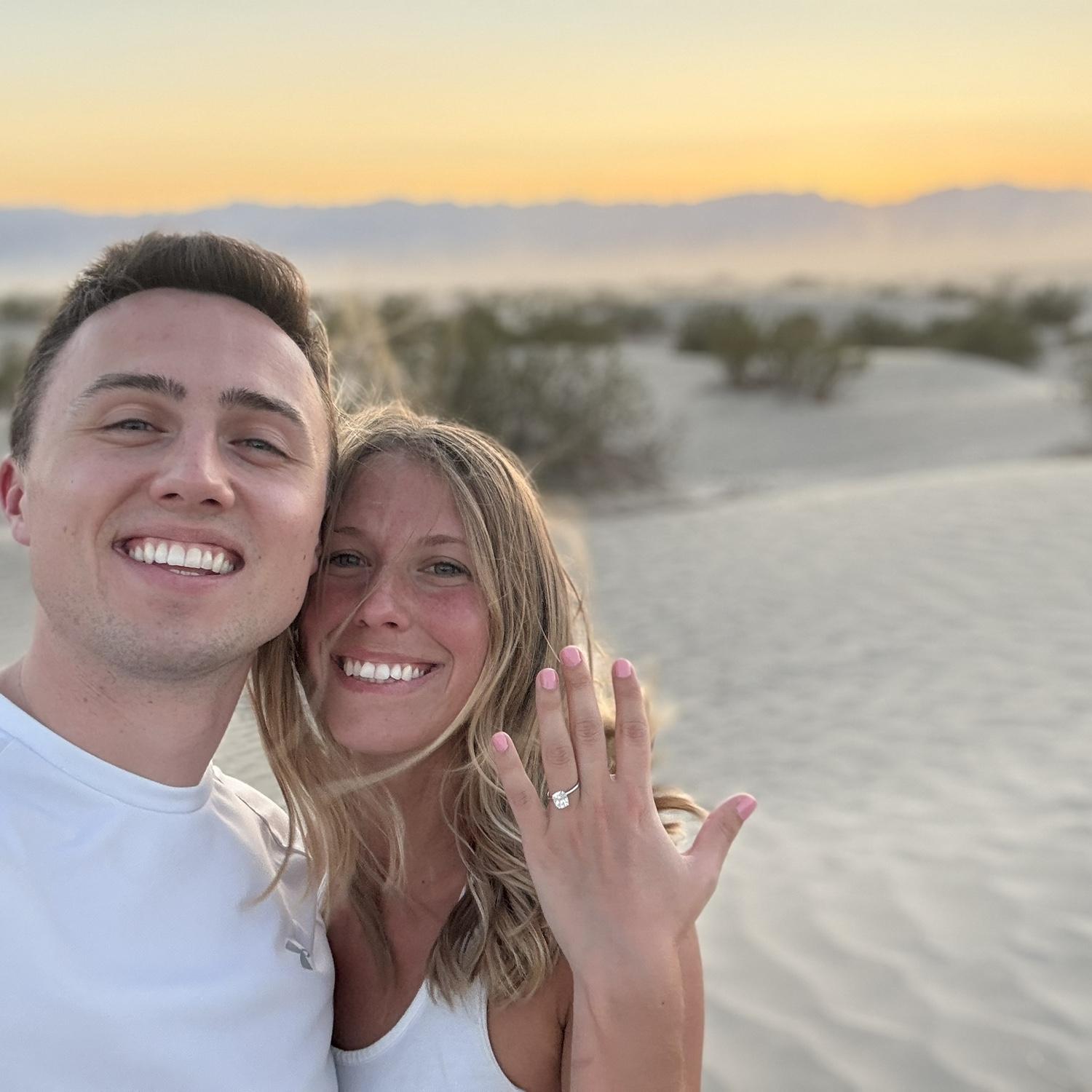 Beautiful sunset at the Mesquite Flat Sand Dunes to end a great day