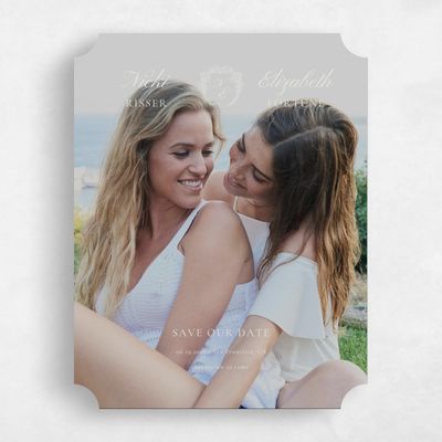 White Ticket Wedding Save the Date - Pasquo Photo