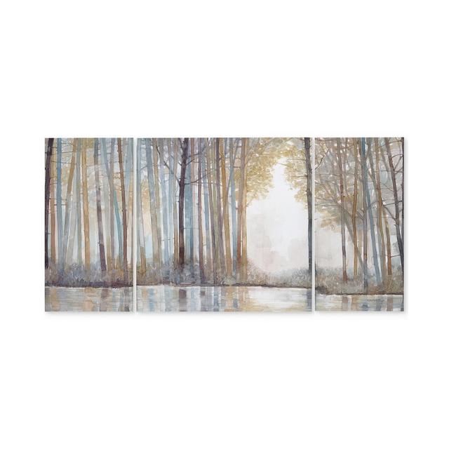 Madison Park Forest Reflections 3-Pc. Gel-Coated Canvas Print Set