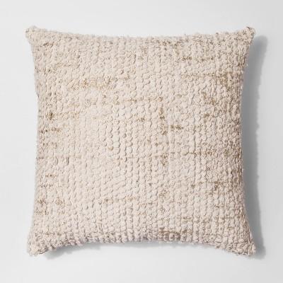 Cream Tufted Metallic Oversize Throw Pillow - Project 62™