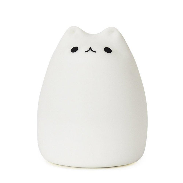 Cat Lamp, GoLine Gifts for Women Teen Girls Baby,Night Lights for Kids Bedroom, Cute Christmas Kitty Silicone Nightlights for Children Toddler.
