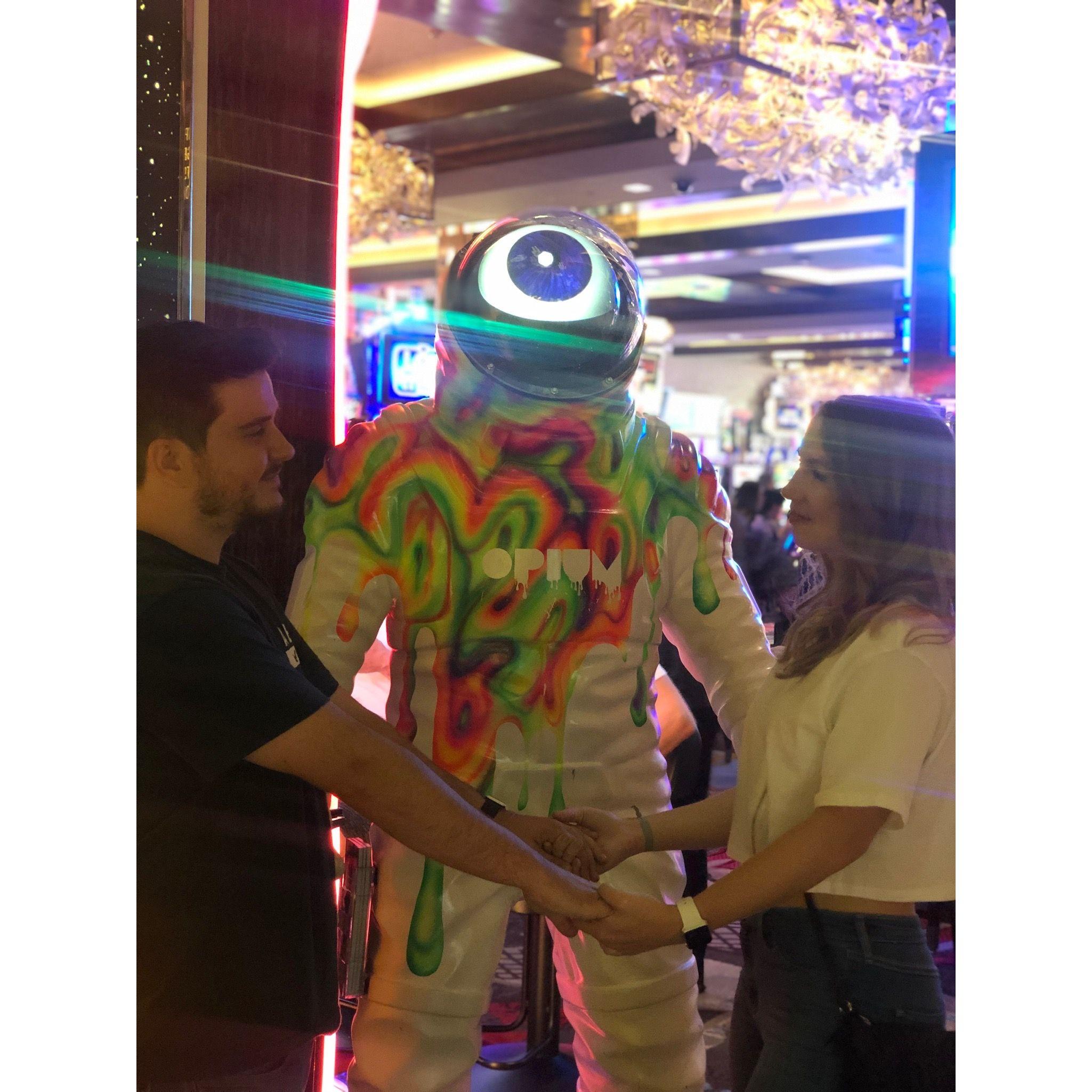 practicing being at the altar at the cosmopolitan