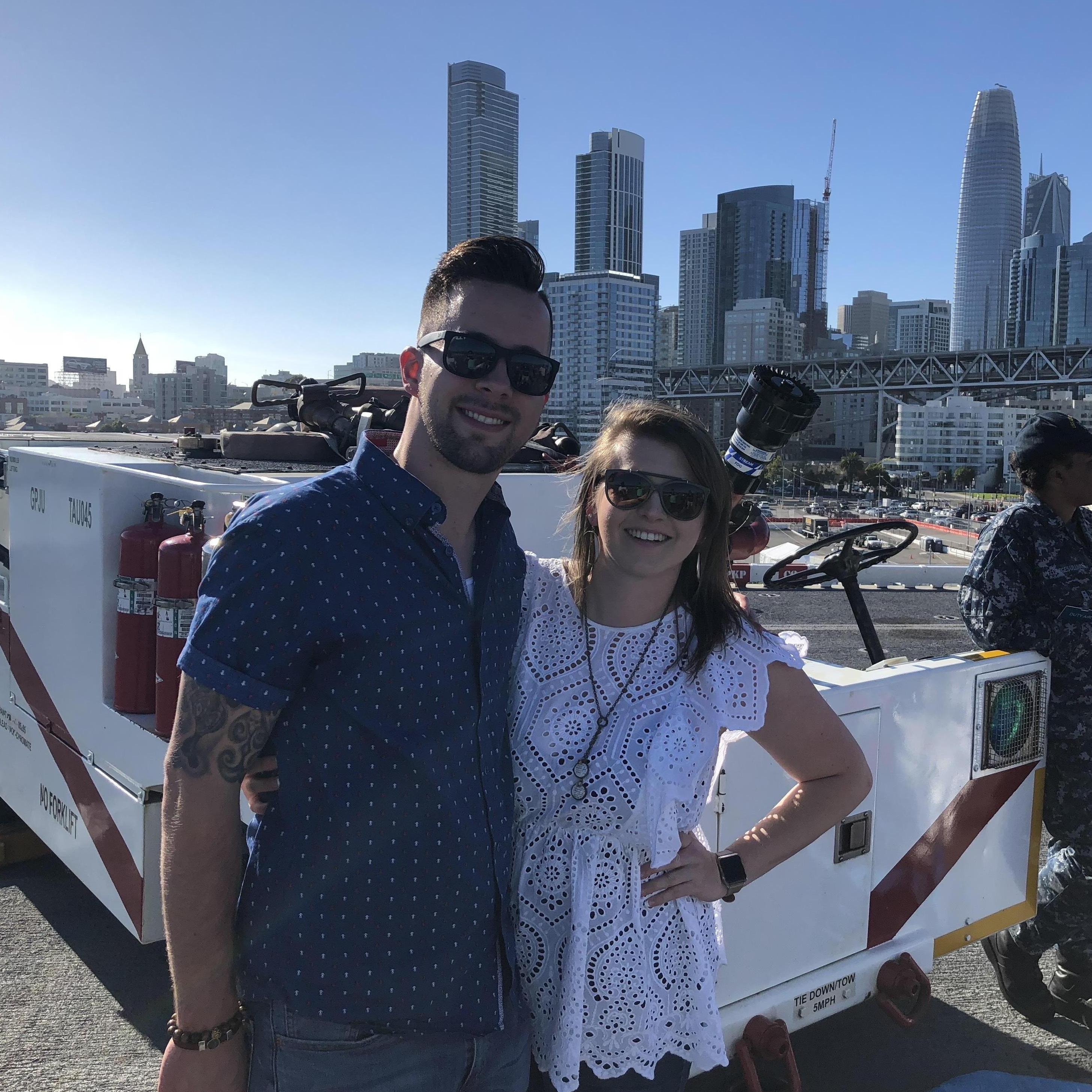 Enjoying the view of the SF Bay.