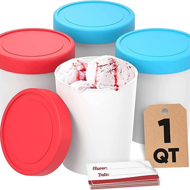 Lawei 6 Pack Square Plastic Jars with Lids - 30 oz Clear Rectangular 4-Cup Containers with Easy Grip Handles?