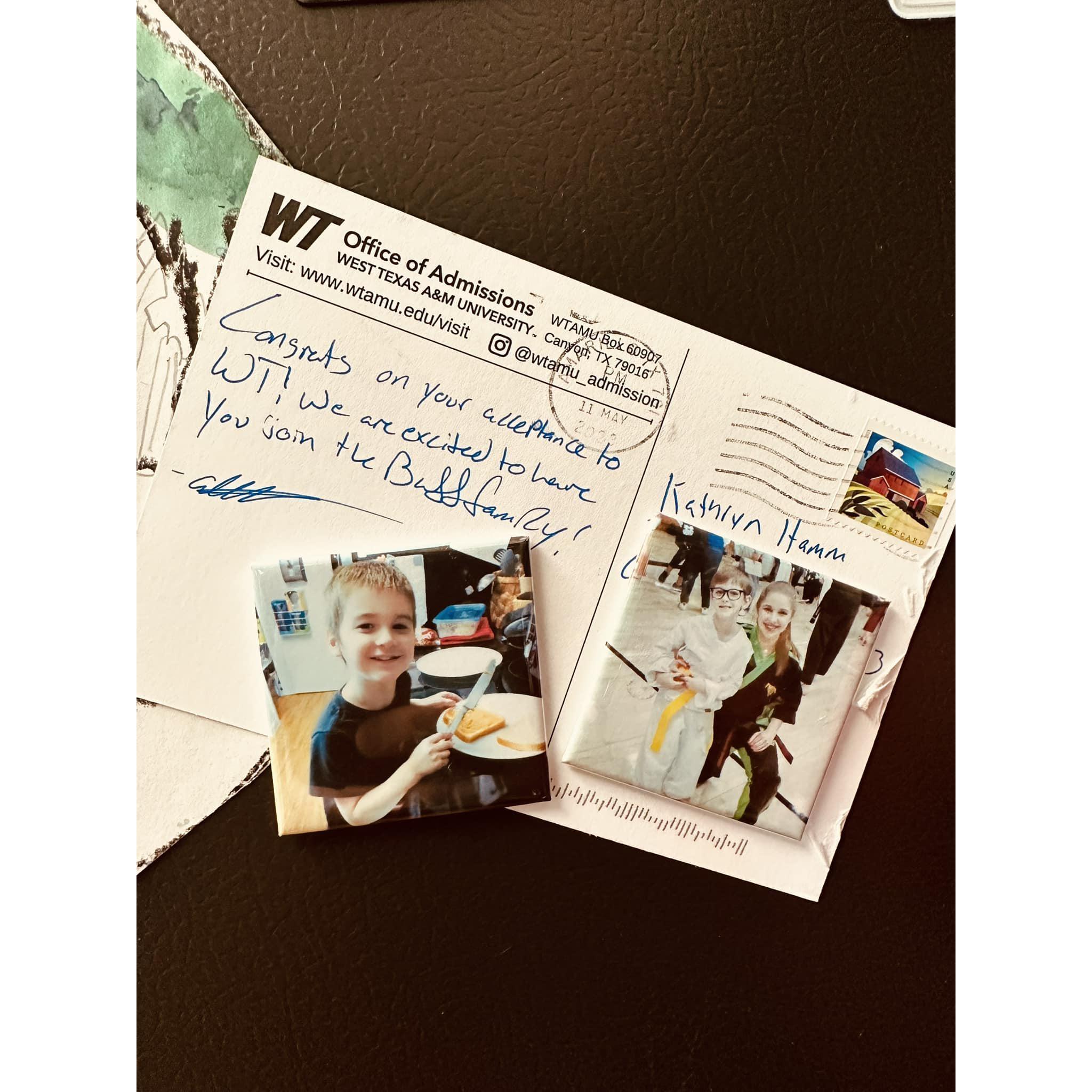 In summer of 2023, Kathryn was accepted with West Texas ATM online for their Emergency Management Administration program. Aaron and the boys have been her inspiration and motivation daily to do this.