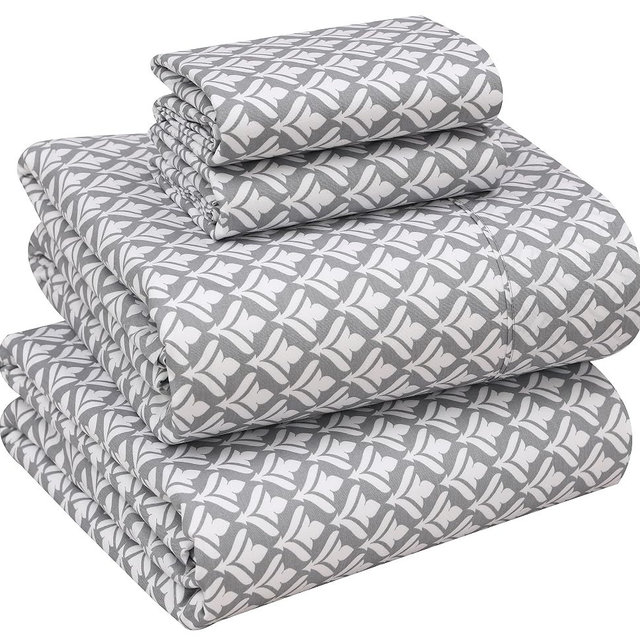 RUVANTI 100% Cotton Percale Sheets California King Size – Crisp Cooling Bed Sheets for Hot Sleepers, Deep Pocket 14”, Soft Breathable & Durable Hotel-Style 4 Piece Set, Idiomatic Expression