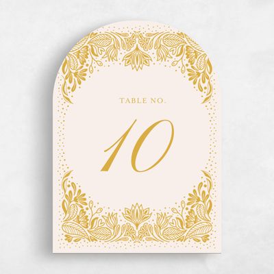 Arch Wedding Table Number - Taneja