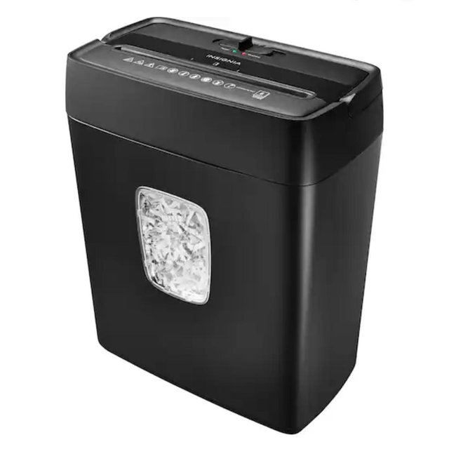 Insignia™ - 6-Sheet Crosscut Shredder - Black