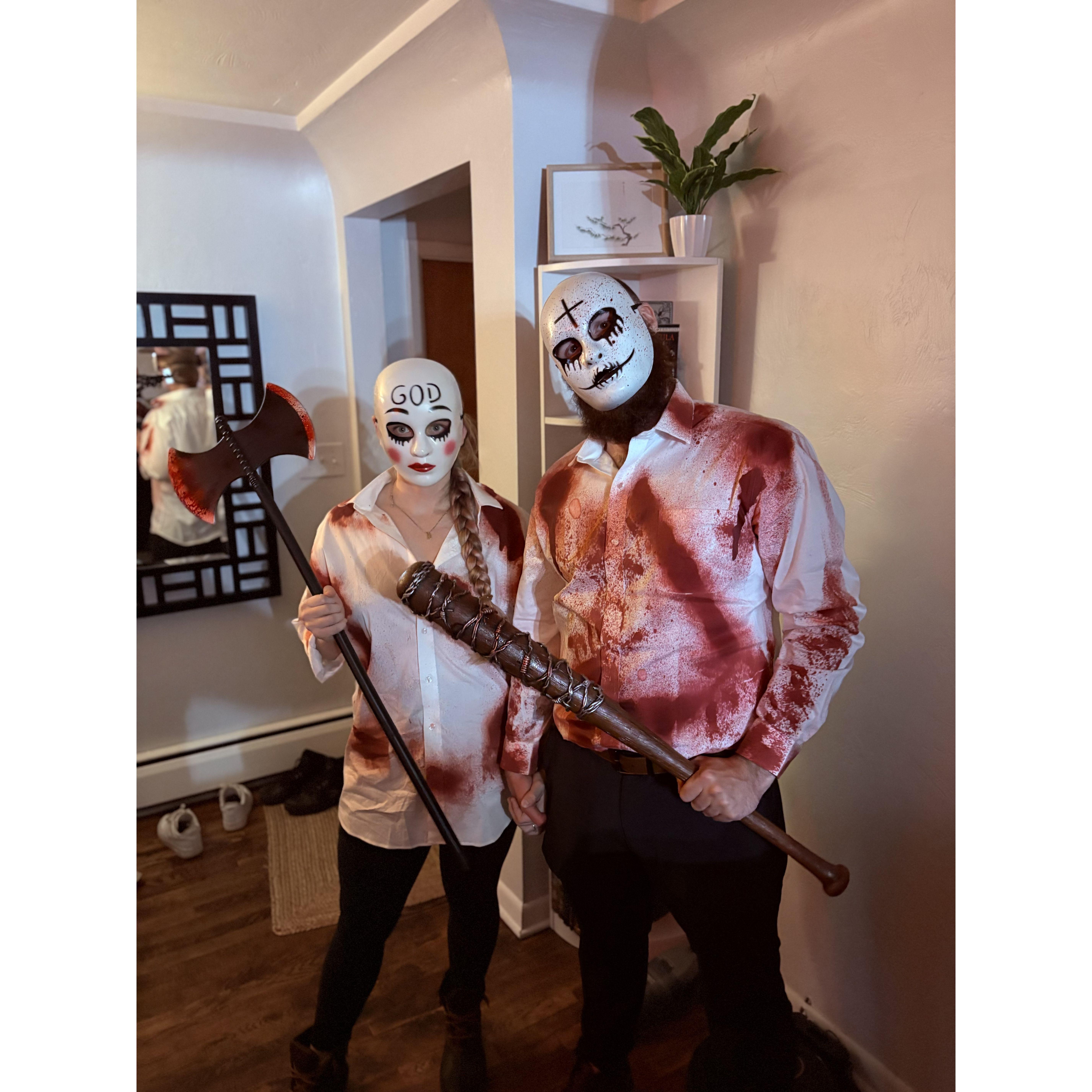 Spooky Purge costumes!! The effort, the gore, the commitment - 10/10