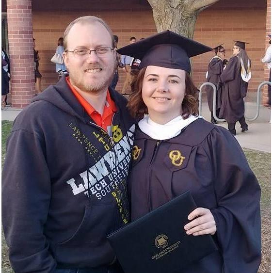 Katie's Master's degree graduation from Oakland University
April 2018