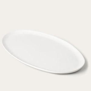 Oval Serving Platter - Speckled White