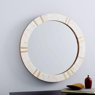 Brass & Bone Rays Round 30" Wall Mirror