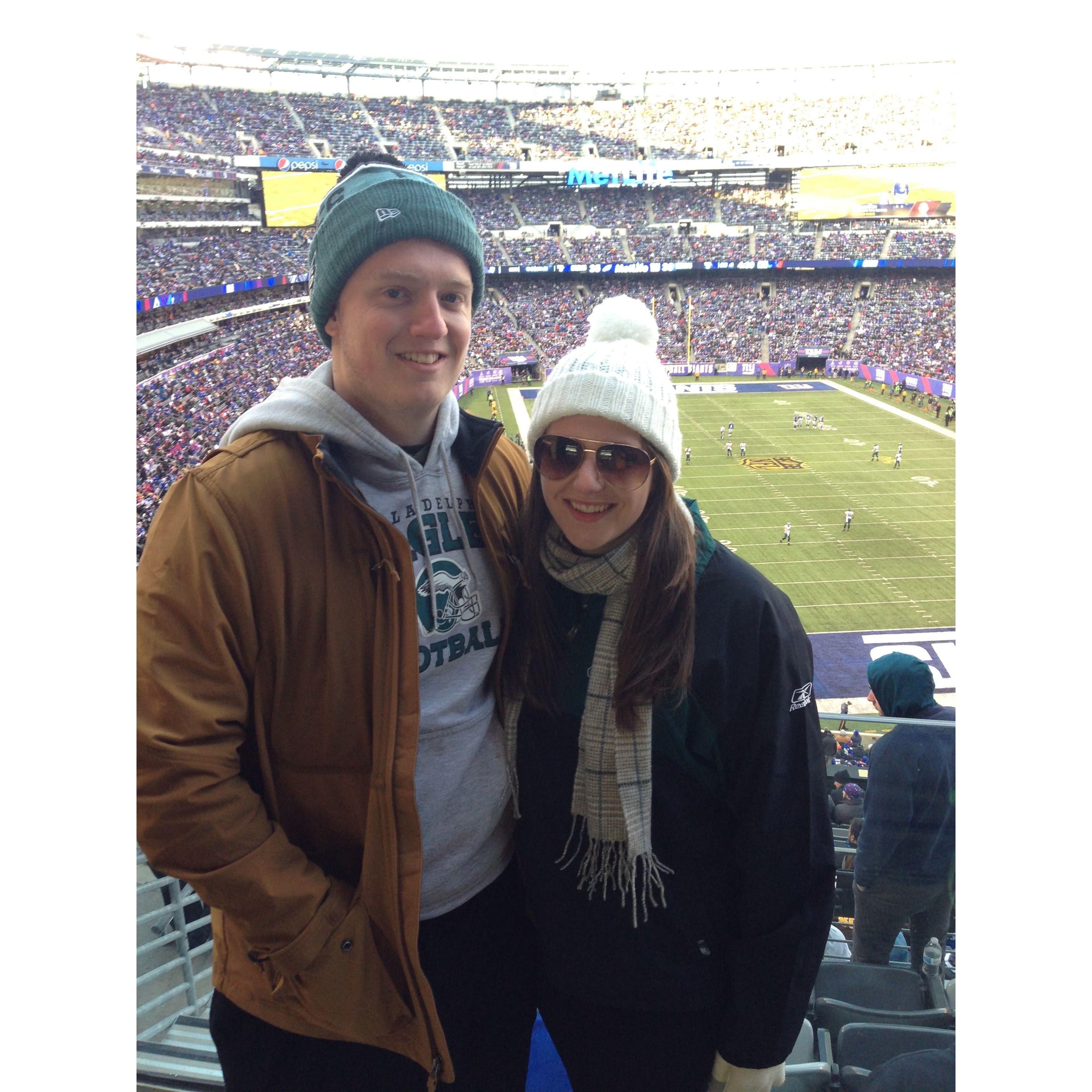 Rooting for the Eagles at Metlife stadium