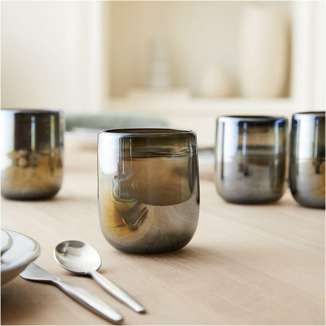 Recycled Drinkware, DOF, Gunmetal, Set of 4