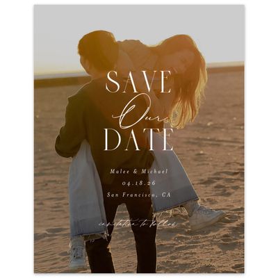 Dusty Blue Wedding Digital Save the Date - Portsmouth Photo