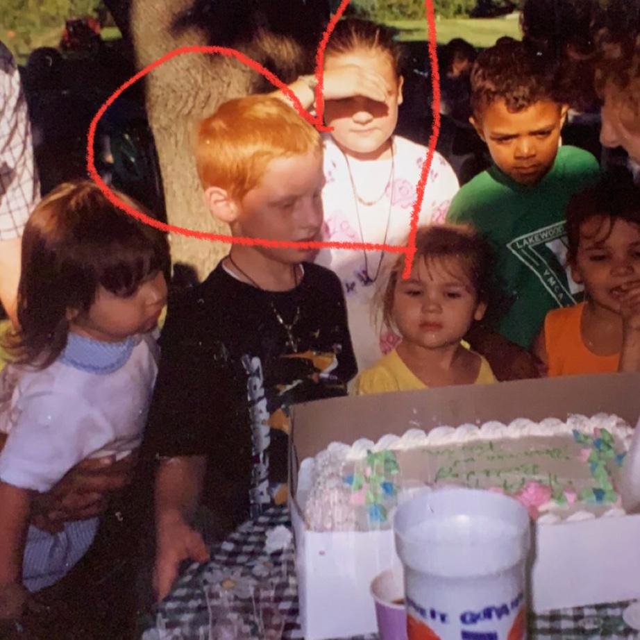Little did we know all these years later we’d end up together!! (absolutely NO blood relation haha)