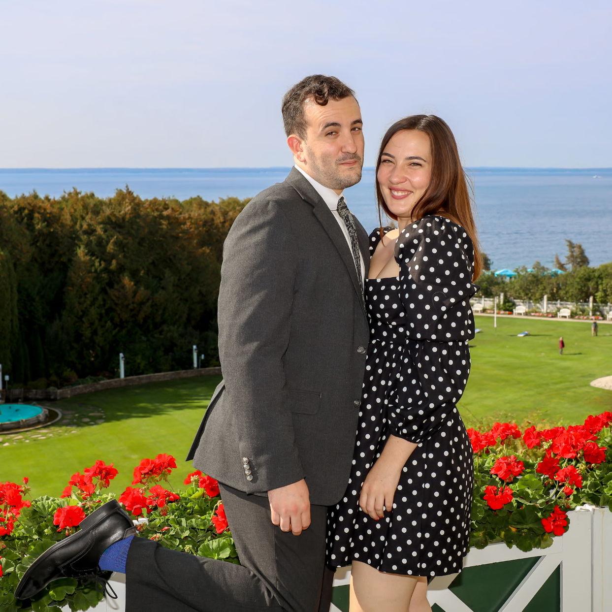 This was at Matt's grandma's 100th birthday celebration on Mackinac Island in Michigan.