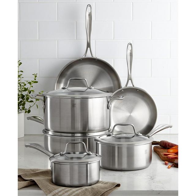 Zwilling J.A. Henckels Spirit 10-Piece Polished Stainless Steel Cookware Set